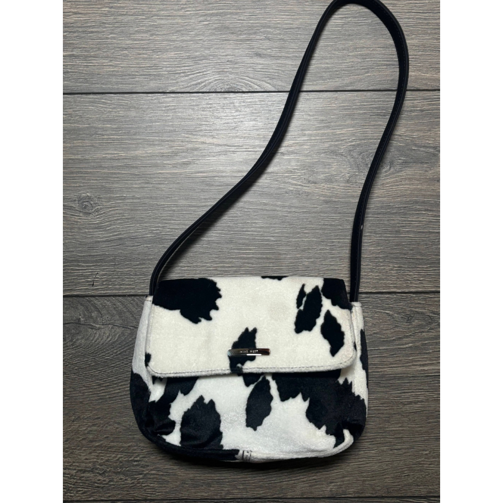 Nine West Black and White Cow Print Shoulder Bag - Picture 4 of 15
